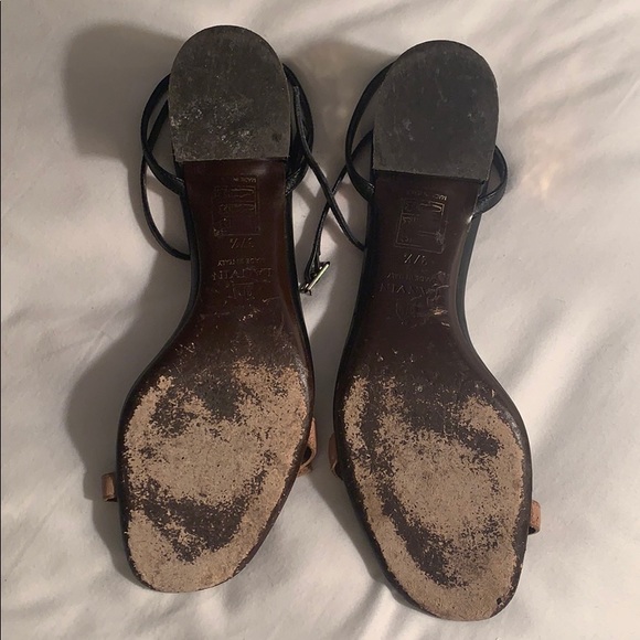 Lanvin black and brown block heeled sandals - Picture 8 of 8